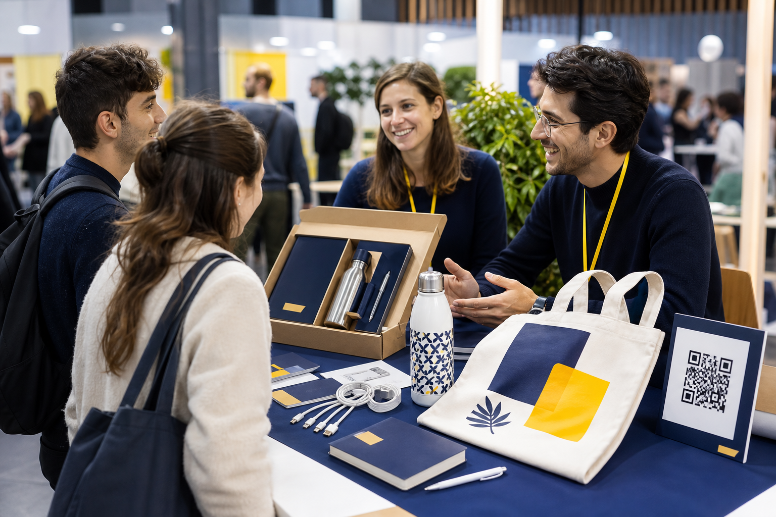 Sélection de goodies personnalisés pour attirer des candidats sur un salon emploi ou un campus